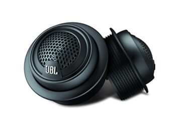 JBL Car GTO 19T 3/4" (19 mm) 135 Watt Auto-Hifi-Lautsprecher Einzelkomponenten-Hochtöner (1 Paar) Inkl. 1 Paar Abdeckungen, 1 Paar Frequenzweichen - Schwarz -